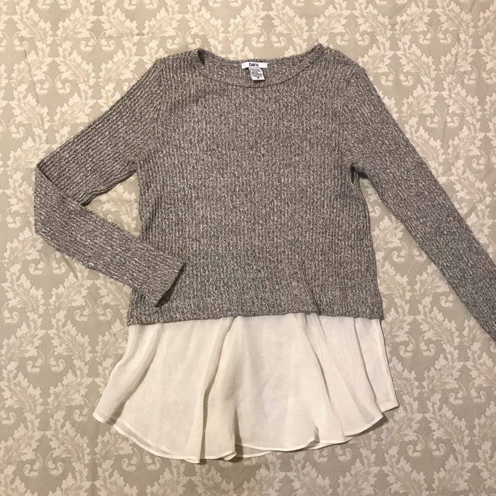 Grey layered sweater